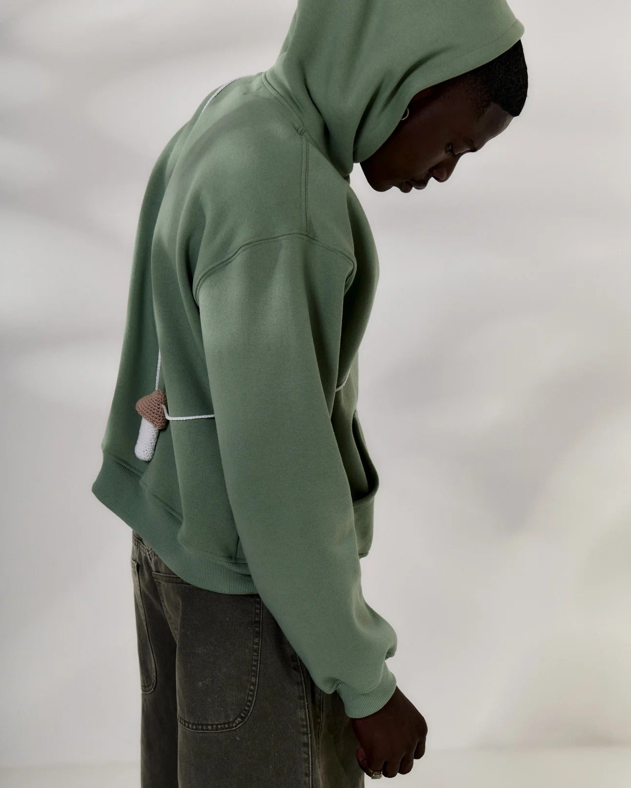 Green Moss Boxy Hoodie