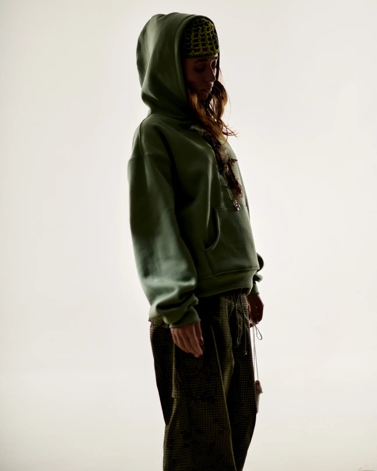Green Moss Boxy Hoodie