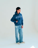 Navy Washed 'College' Hoodie