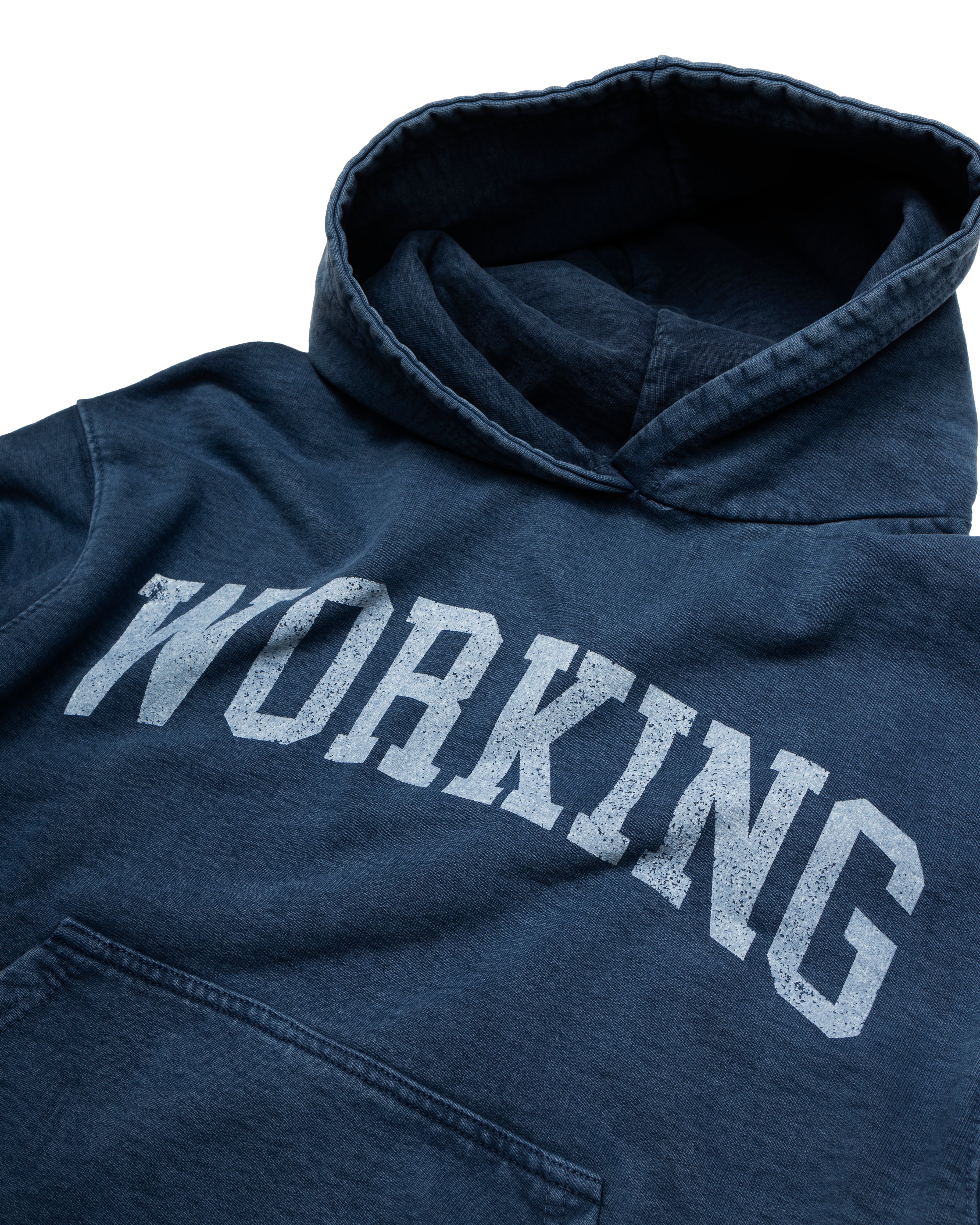 Navy Washed 'College' Hoodie