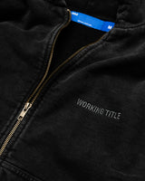 Black Washed Zip Hoodie