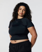 Black Soft Stretch Baby Tee