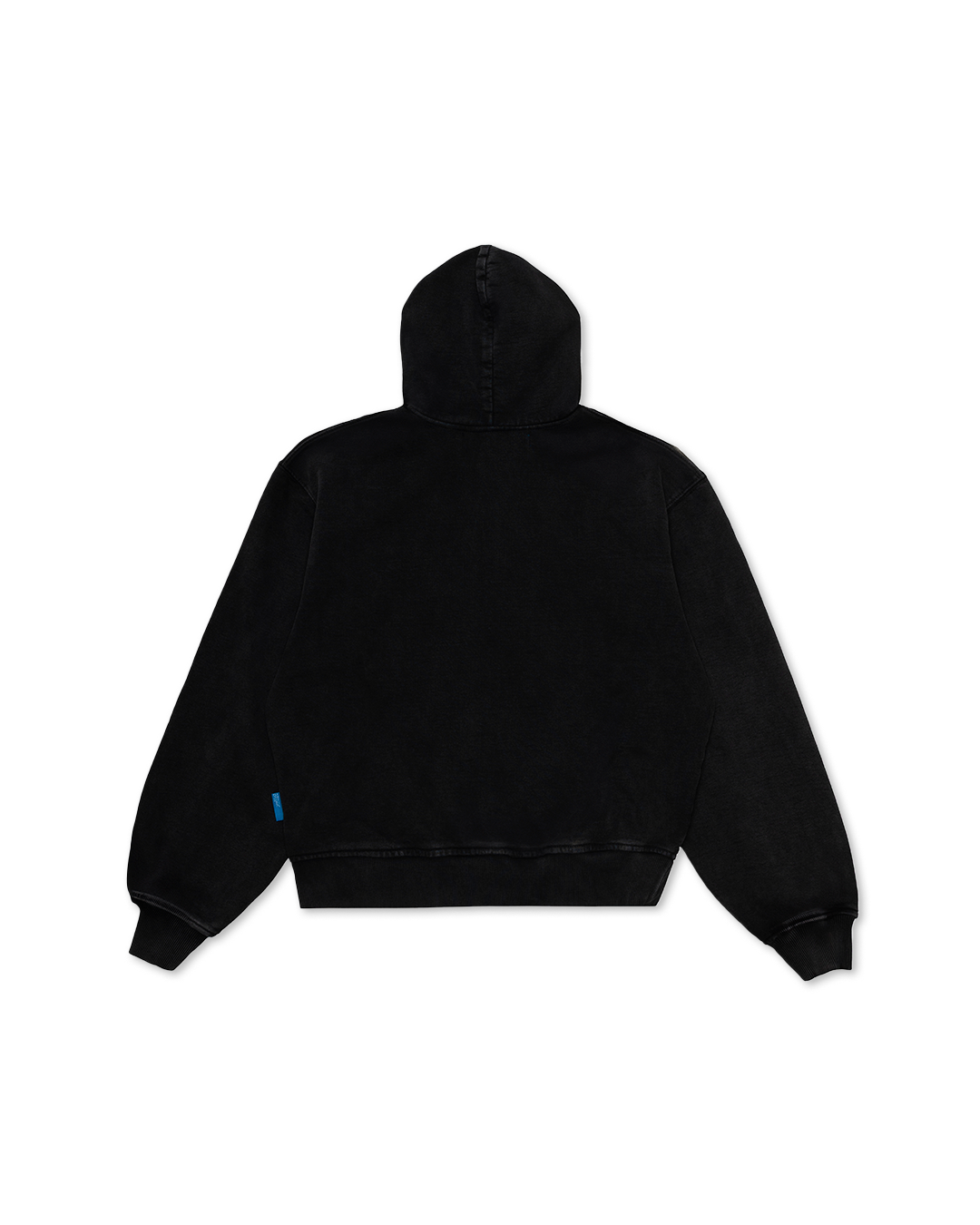 Black Washed Zip Hoodie