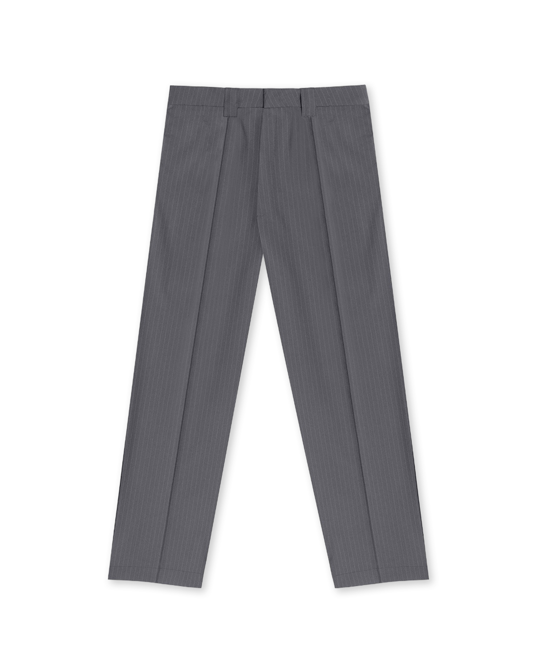Grey Pinstripe Wide Pants