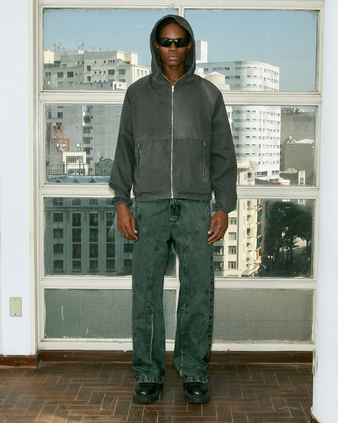 Stoned Green Trim Pants