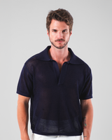 Blue Tricot Polo