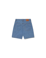 Blue Color Block Denim Shorts