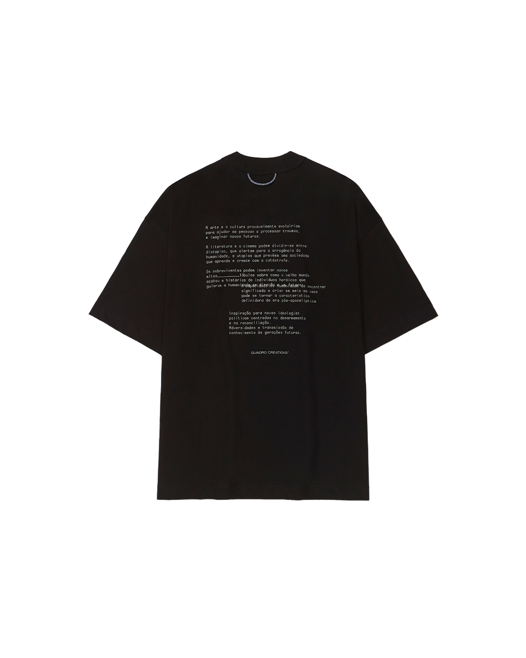 Black '24 de Outubro' Boxy Tee