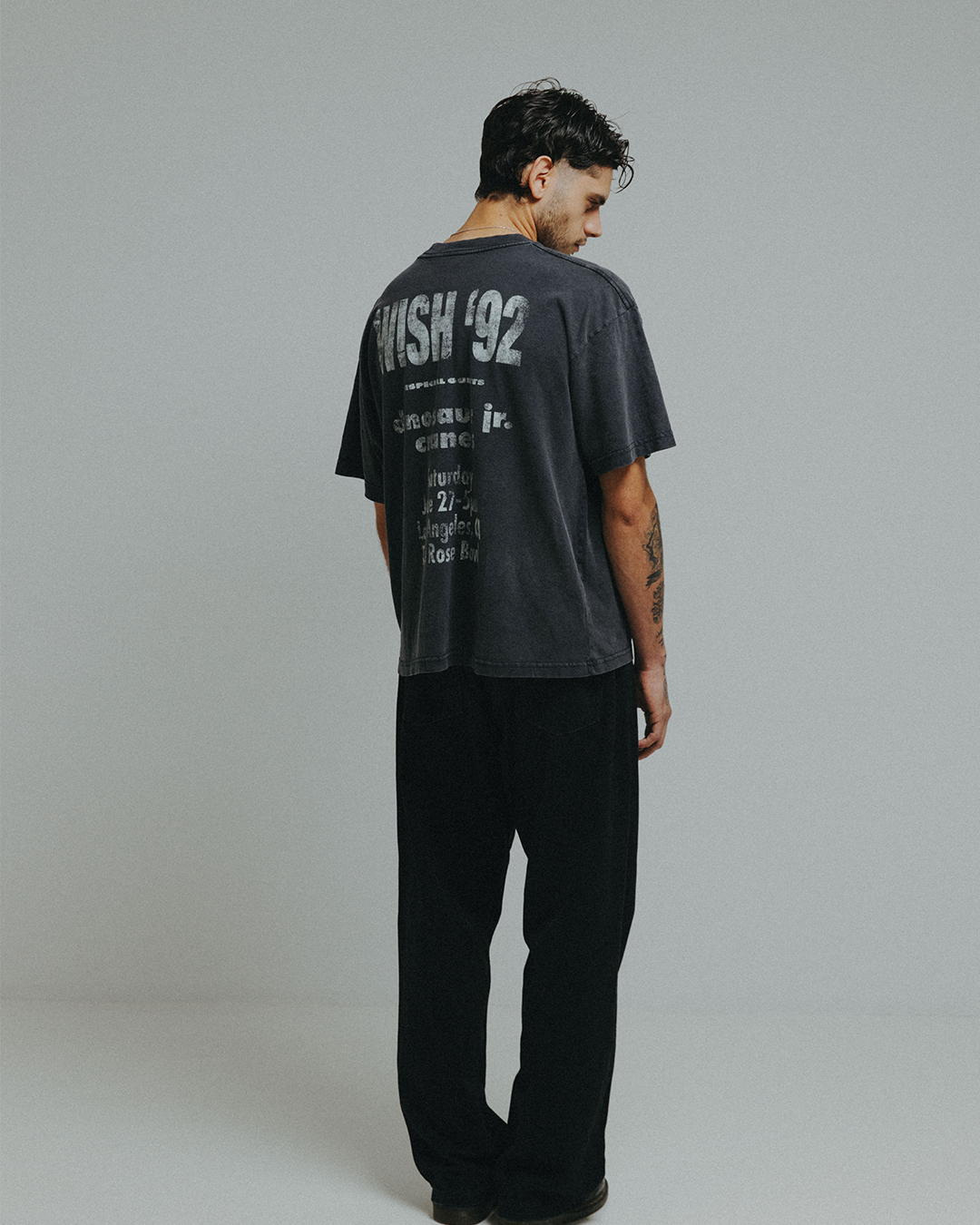 Black Washed 'Wish 92' Tee