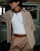 Beige Short Sleeve Shirt