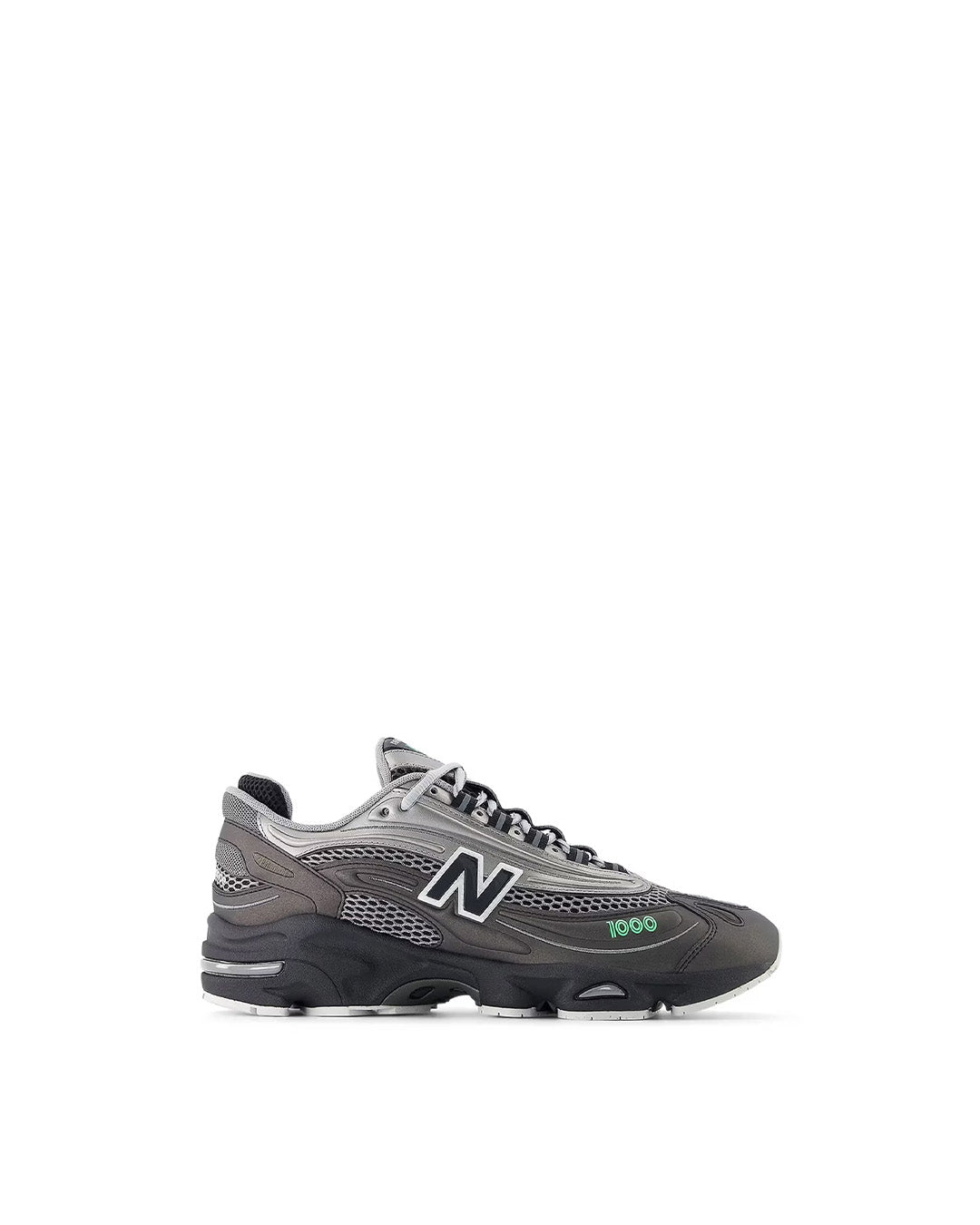1000 - Dark Silver Metallic/Lime Leaf
