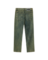 Green Washed Denim Pants