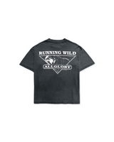 Black Washed 'Running Wild' Tee