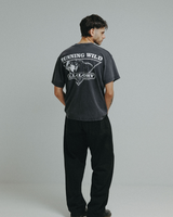 Black Washed 'Running Wild' Tee