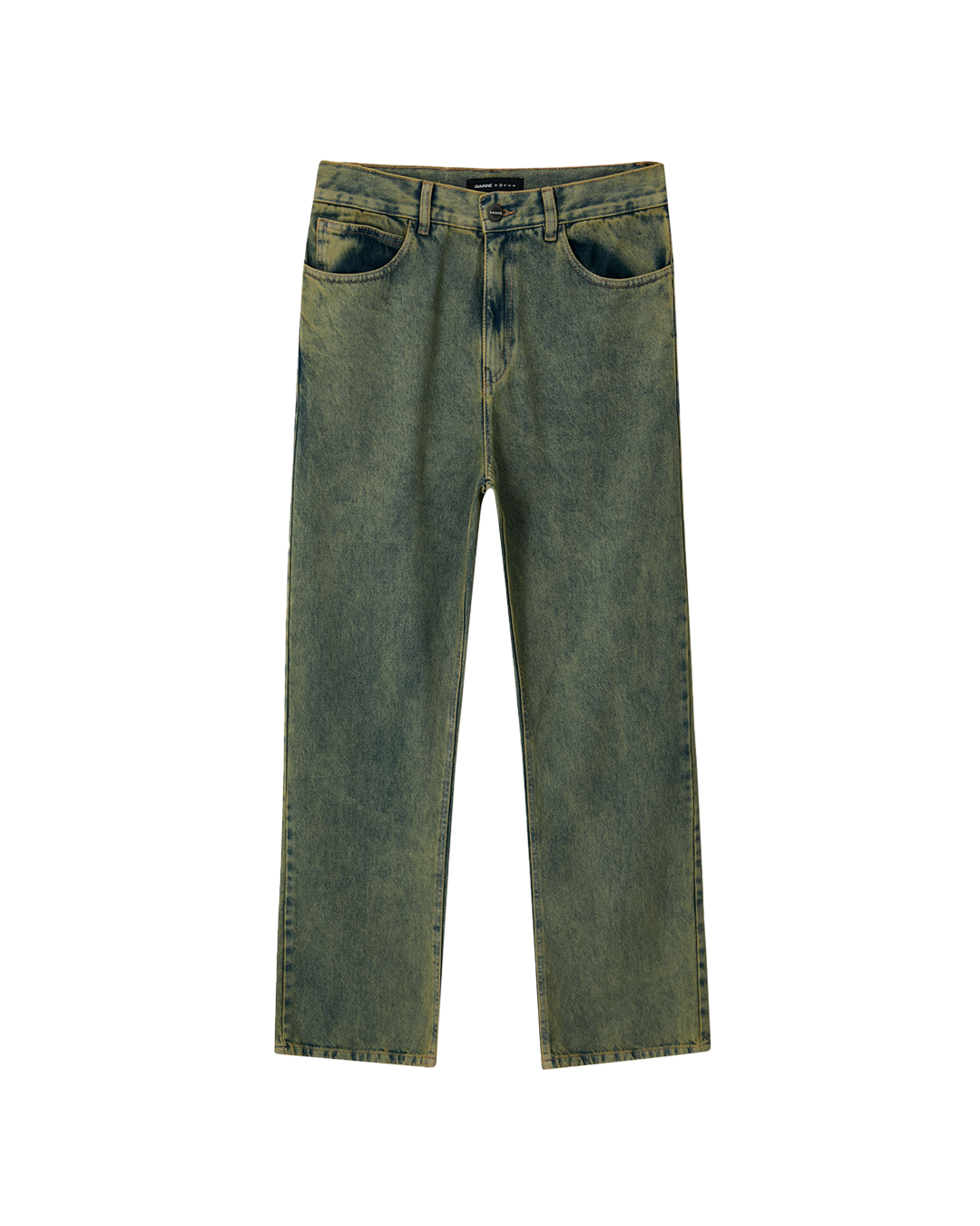 Green Washed Denim Pants