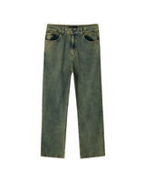 Green Washed Denim Pants