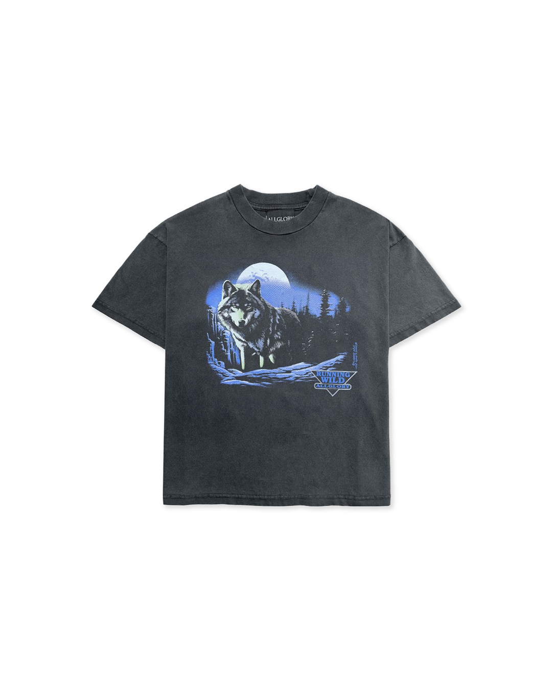 Black Washed 'Running Wild' Tee