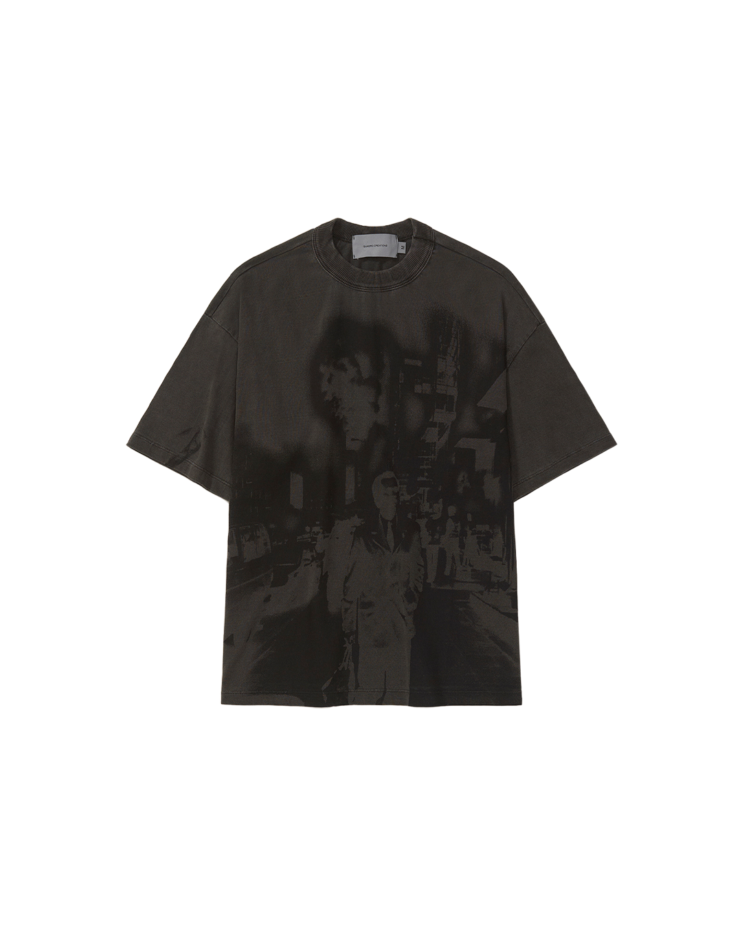 Black Washed 'Bomba Cidade' Boxy Tee