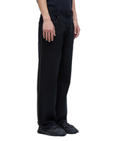 Black Cotton Twill Pants