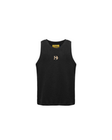 Black Logo Tricot Tank Top