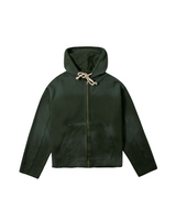 Stoned Green Trim Zipped Hoodie