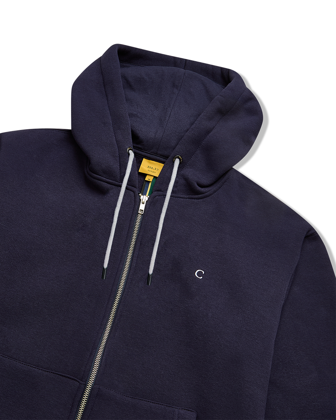 Dark Navy C Classic Zipper Hoodie