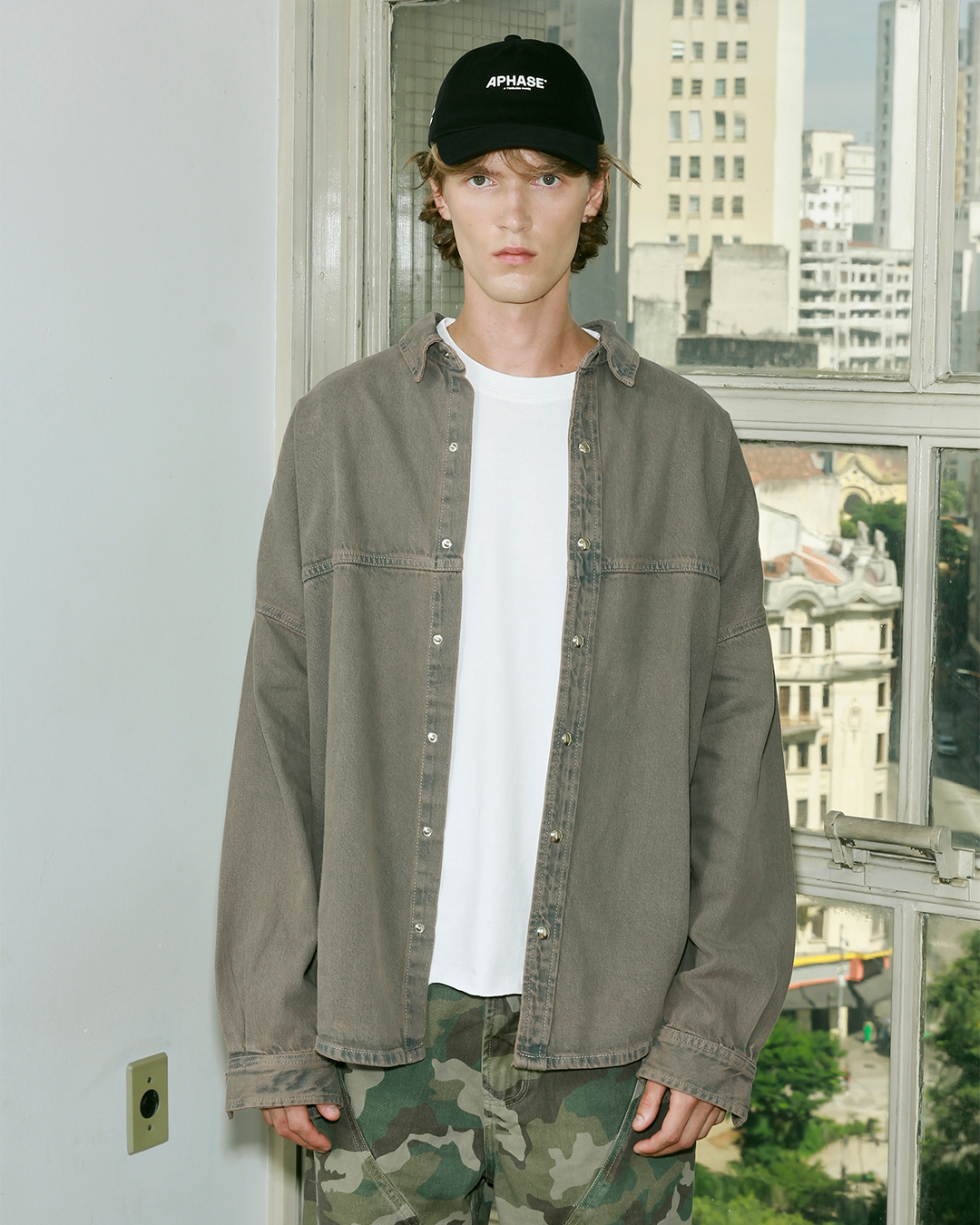 Motled Brown Loose Shirt