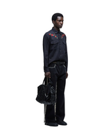 Black Stoned Cotton Pants