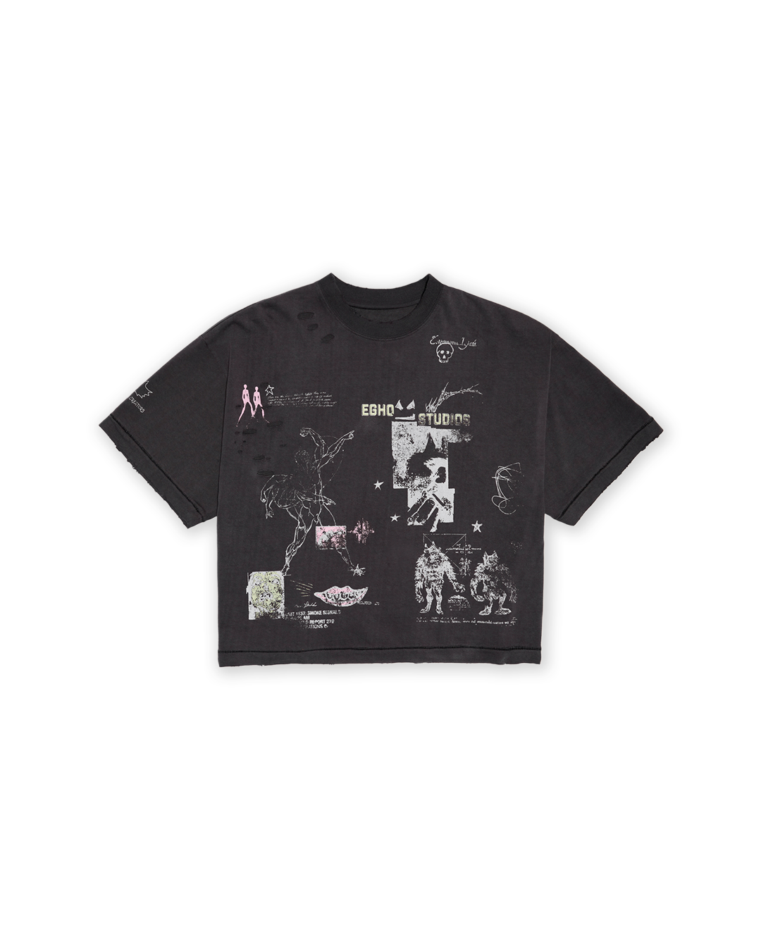 Charcoal 'Zine' Overboxy Heavy Tee