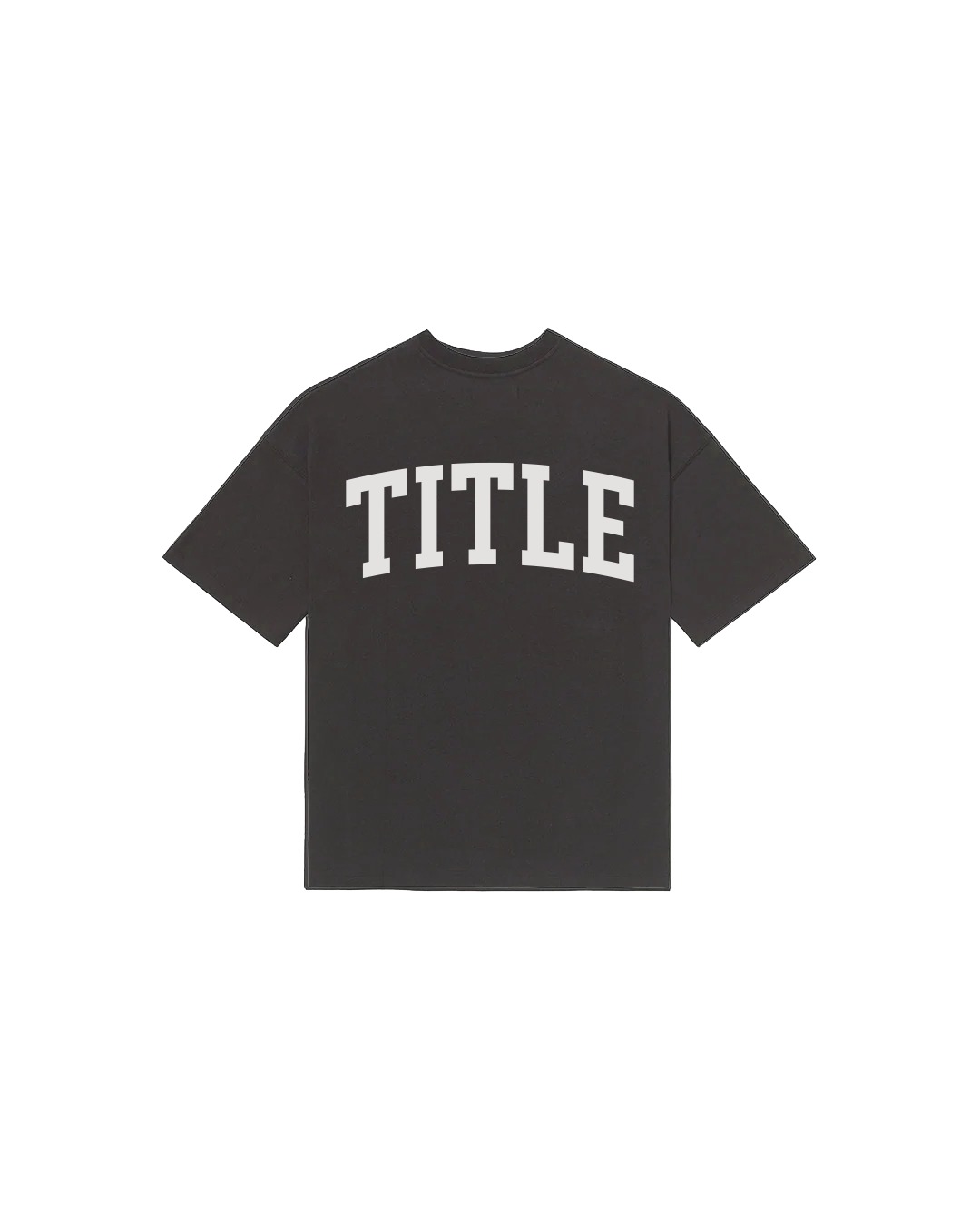 Grey Faded 'College' Boxy Tee