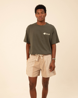 Beige Overlayer Boardshort