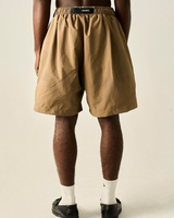 Beige Alfaiataria Tech Shorts