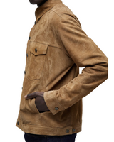 Beige Over Leather Jacket