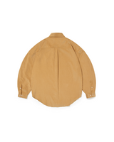 Beige Oversized Velvet Shirt