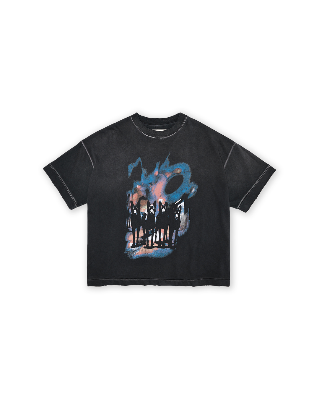 Black Washed 'Dogtown' Boxy Tee