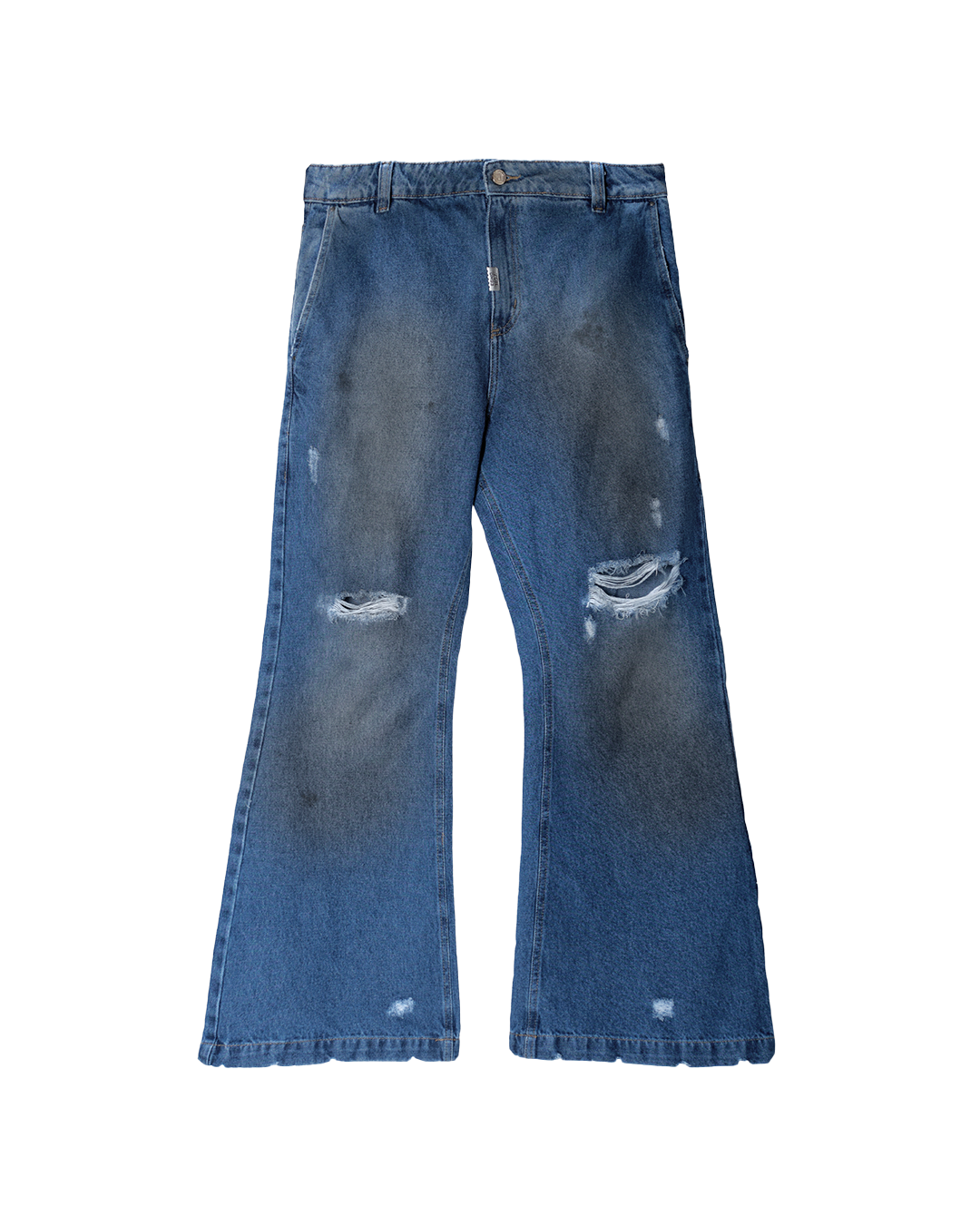 Blue Guerrilla Denim Flared Jeans