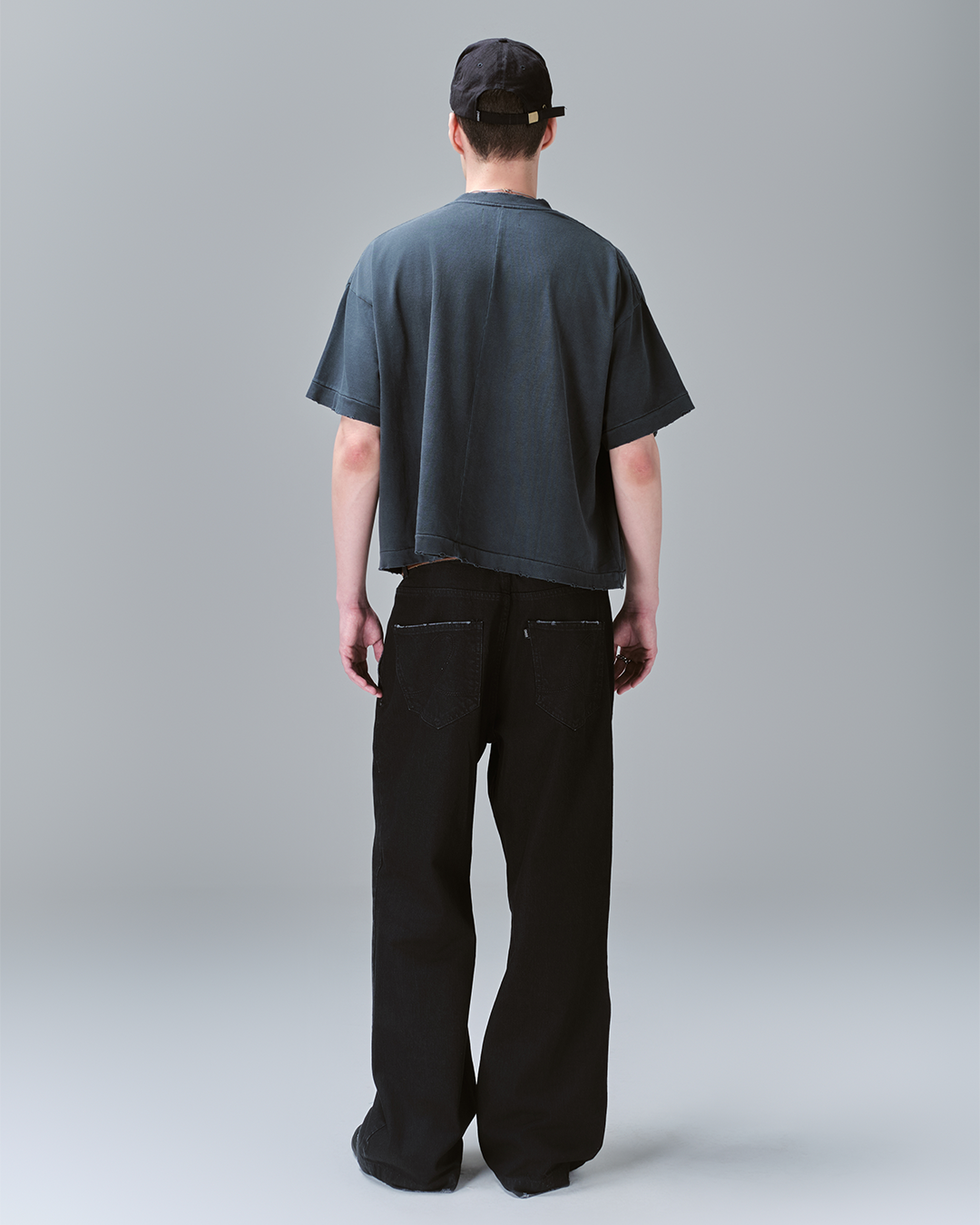 Black Guerrilla Thrashed Flare Jeans