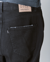 Black Guerrilla Denim Flared Pants