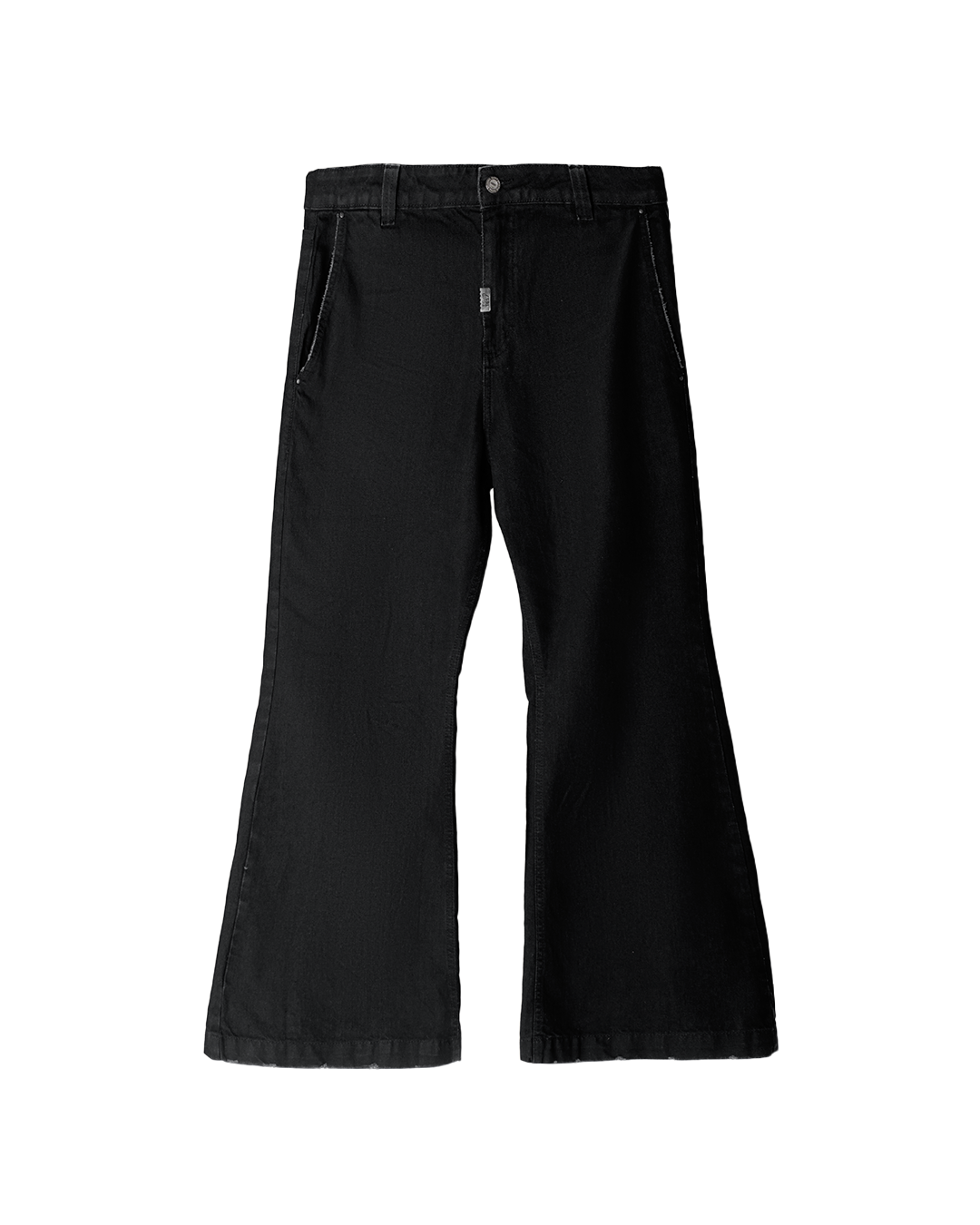 Black Guerrilla Thrashed Flare Jeans