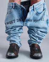 Light Blue Logo Denim Pants