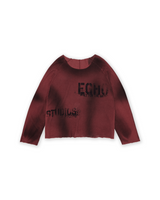 Burgundy 'Stencil' Long Sleeve