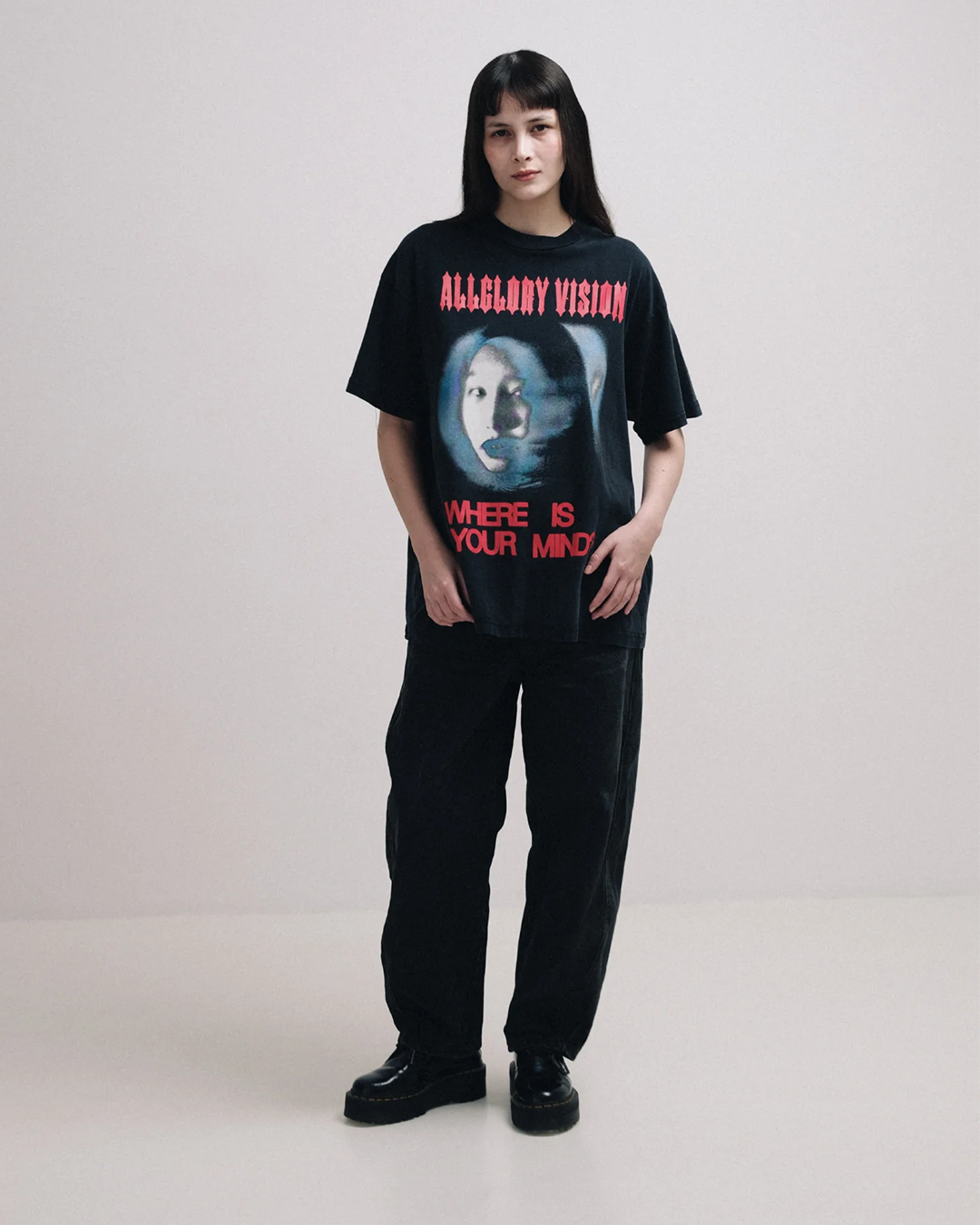 Washed Black Where Is Your Mind Tee