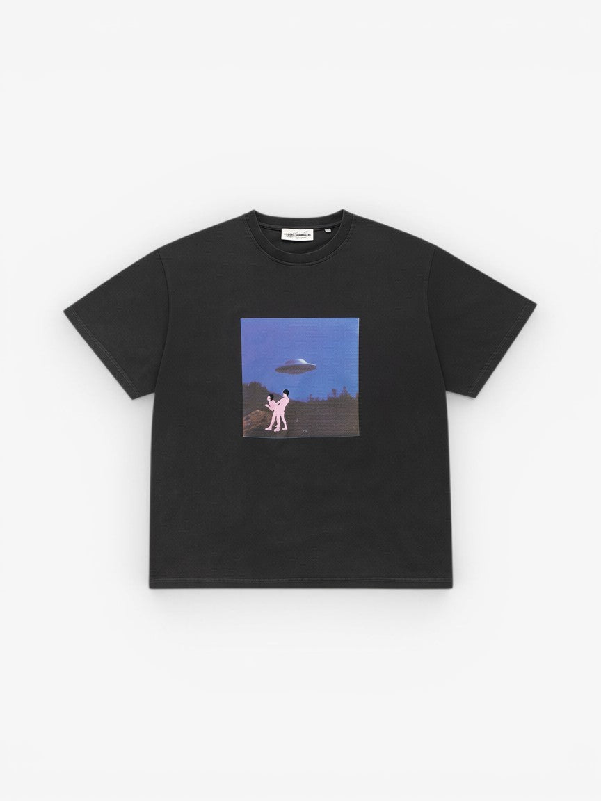 Black Faded 'I Came From Outerspace' Tee