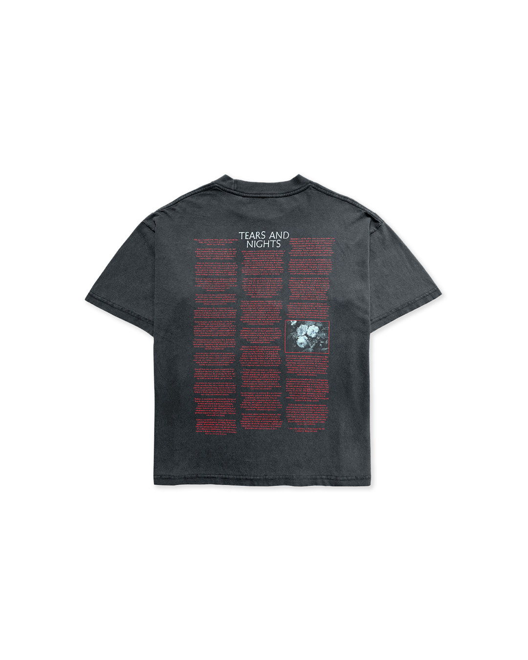 Black Washed 'Tears And Night' Tee