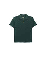 Green Checked Tricot Polo