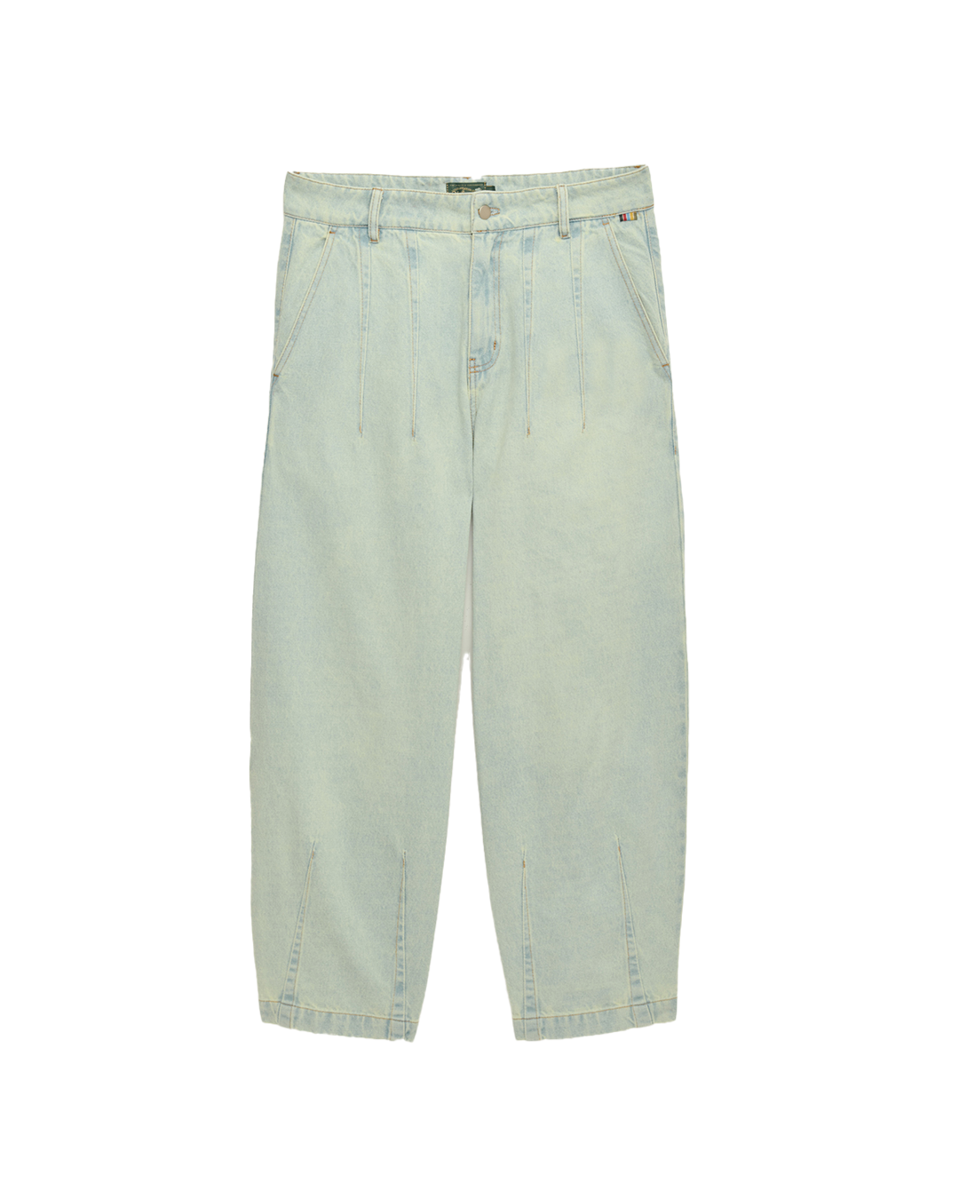 Blue Washed Balloon Denim Pants