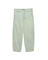 Blue Washed Ballon Denim Pants