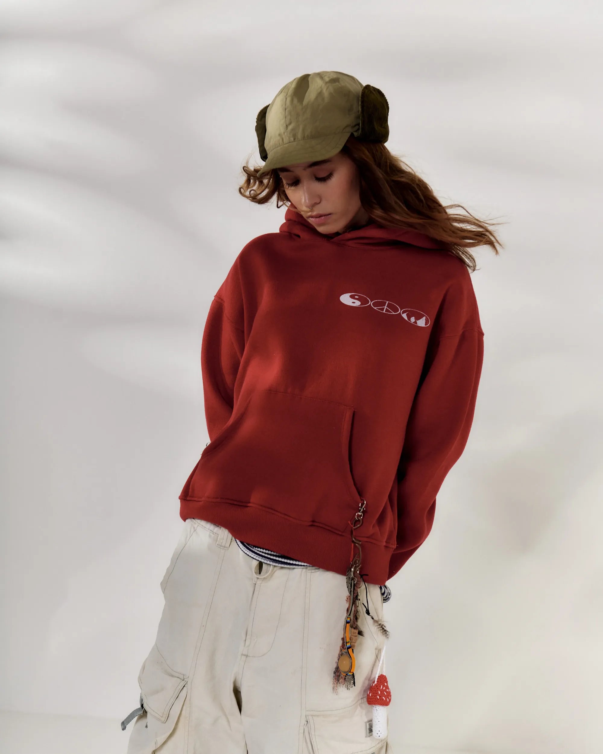 Red Boxy Hoodie