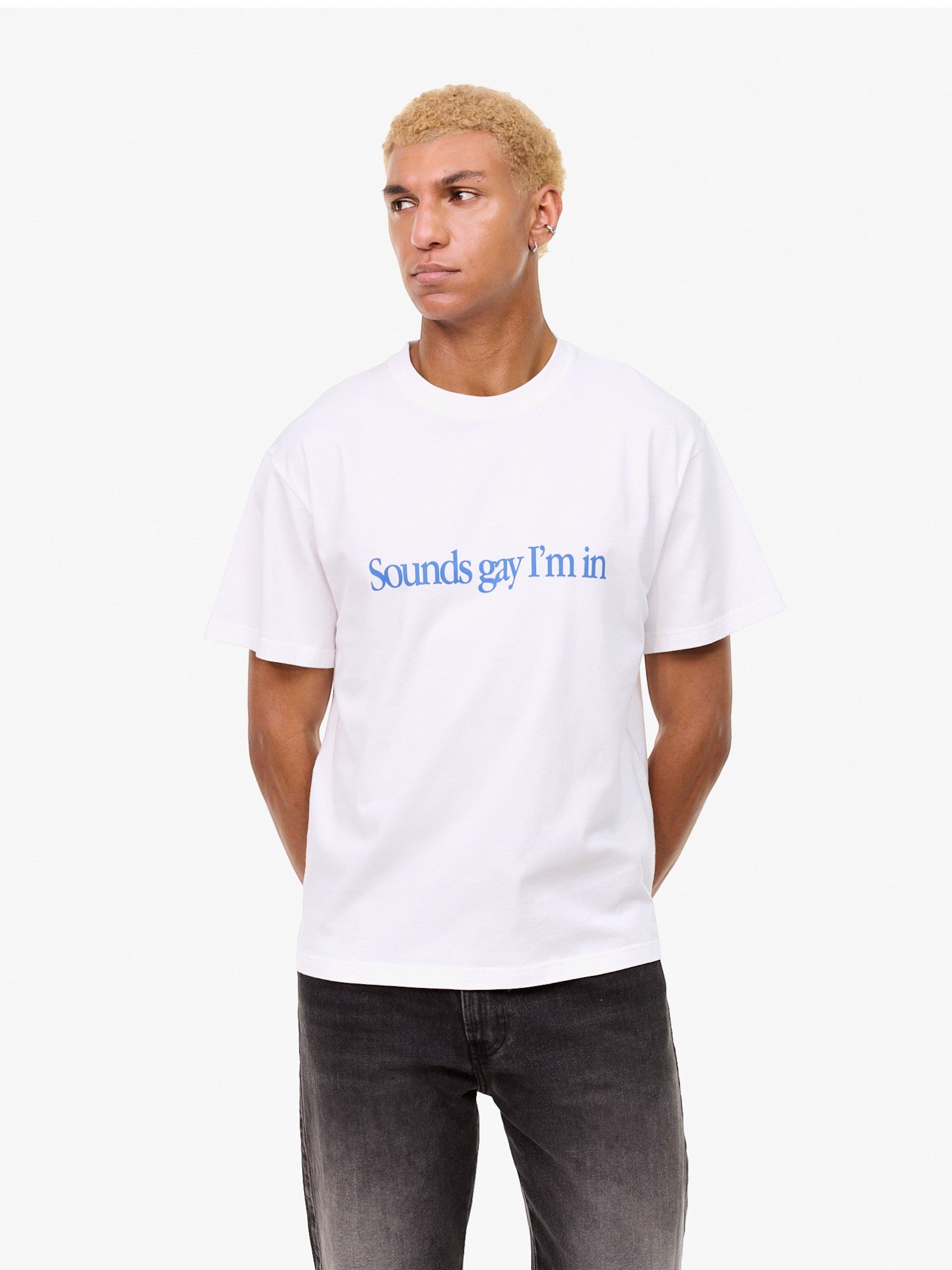 White 'Simply Souds Gay' Boxy Tee