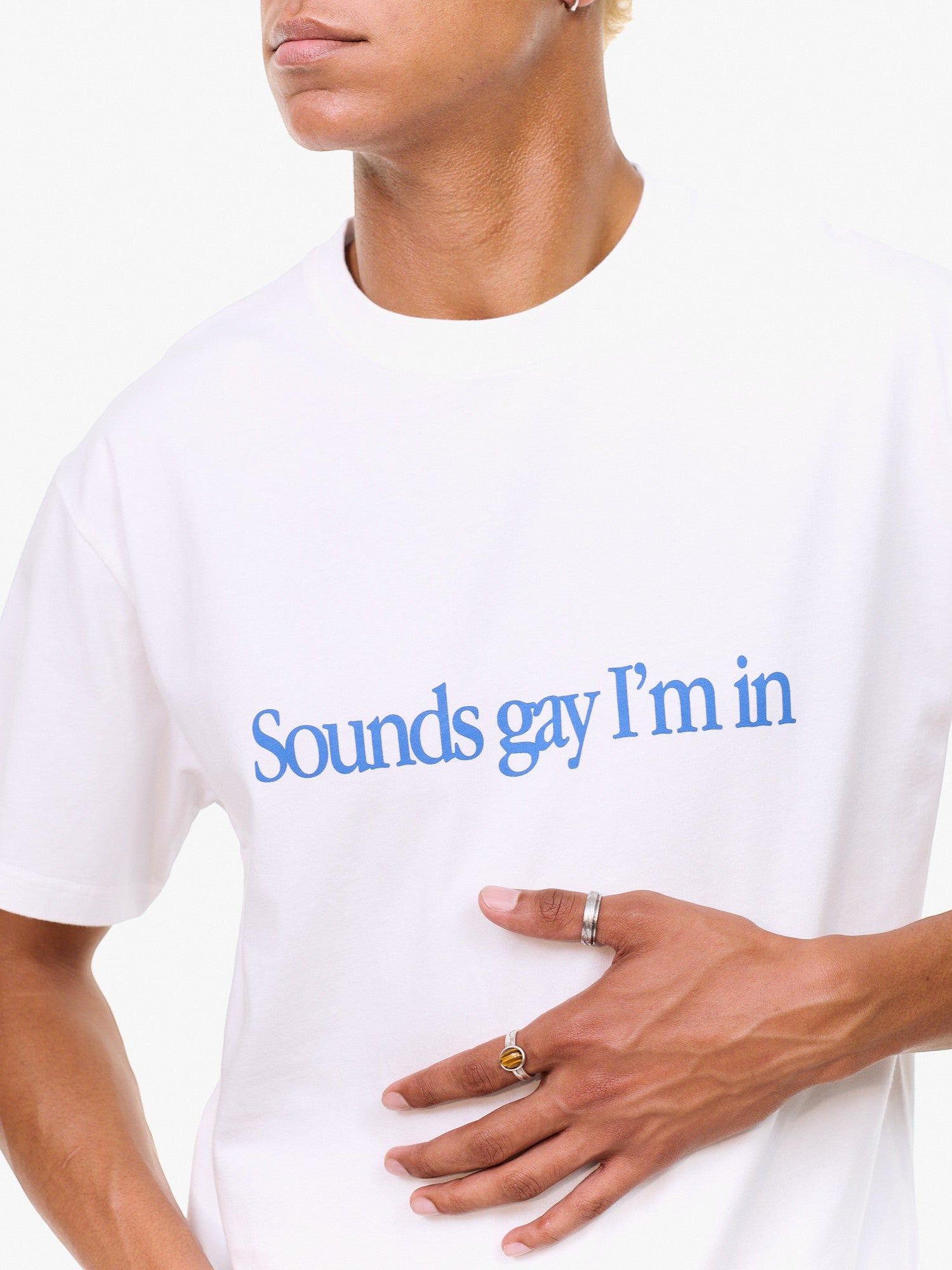 White 'Simply Souds Gay' Boxy Tee